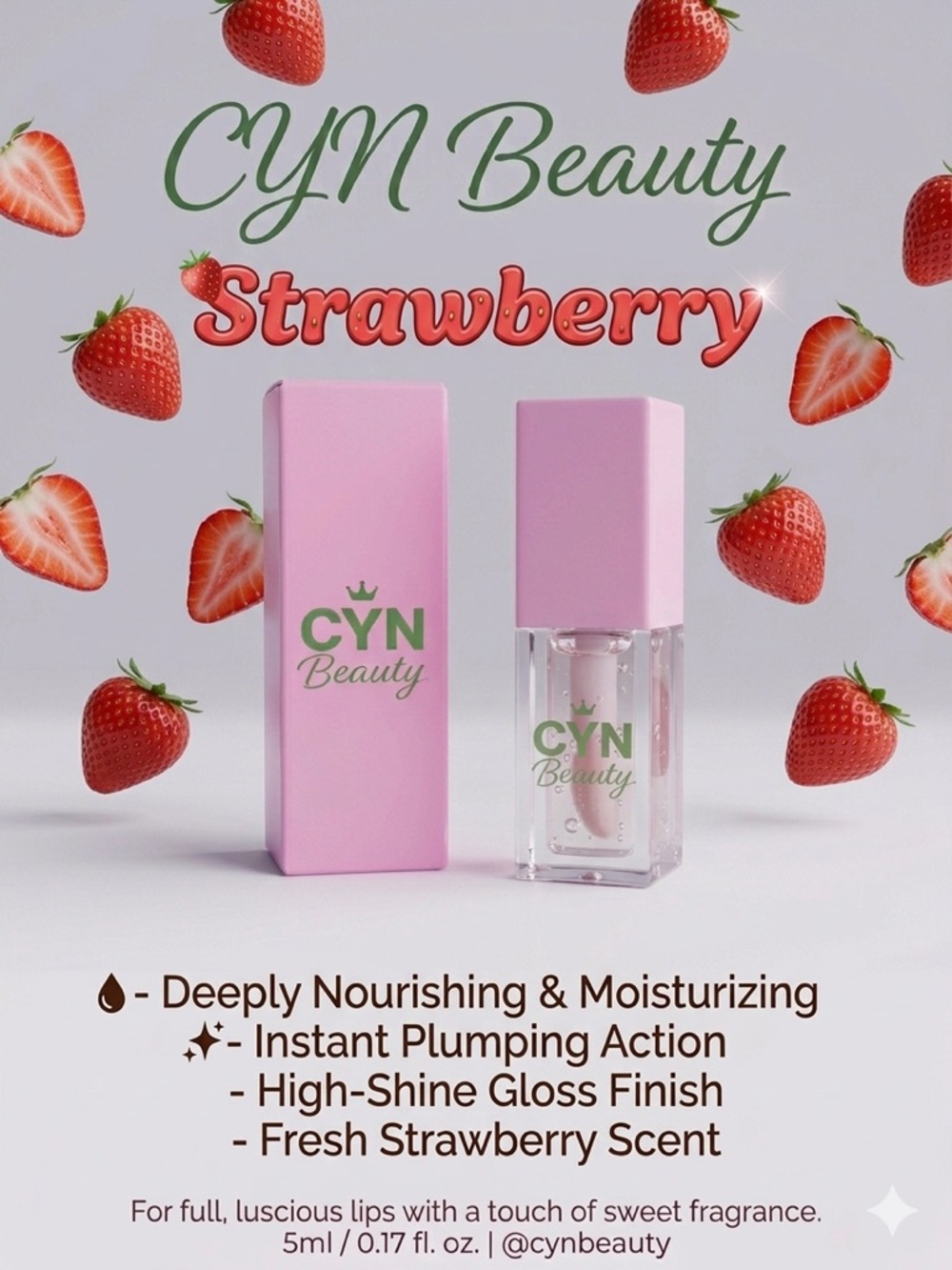 Strawberry Lip Gloss — Pink